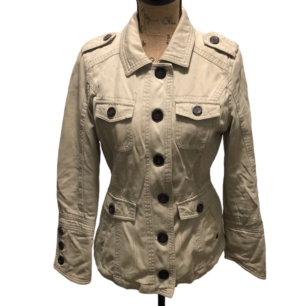 {Converse} Beige Button Down Jean Jacket - image 1